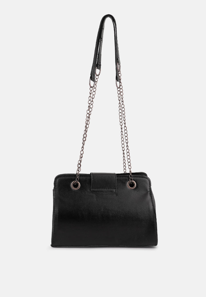 white quilted statement sling bag#color_white