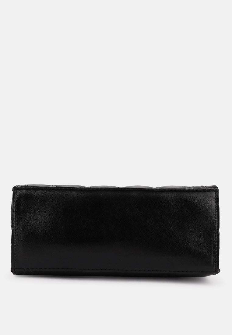 white quilted statement sling bag#color_white