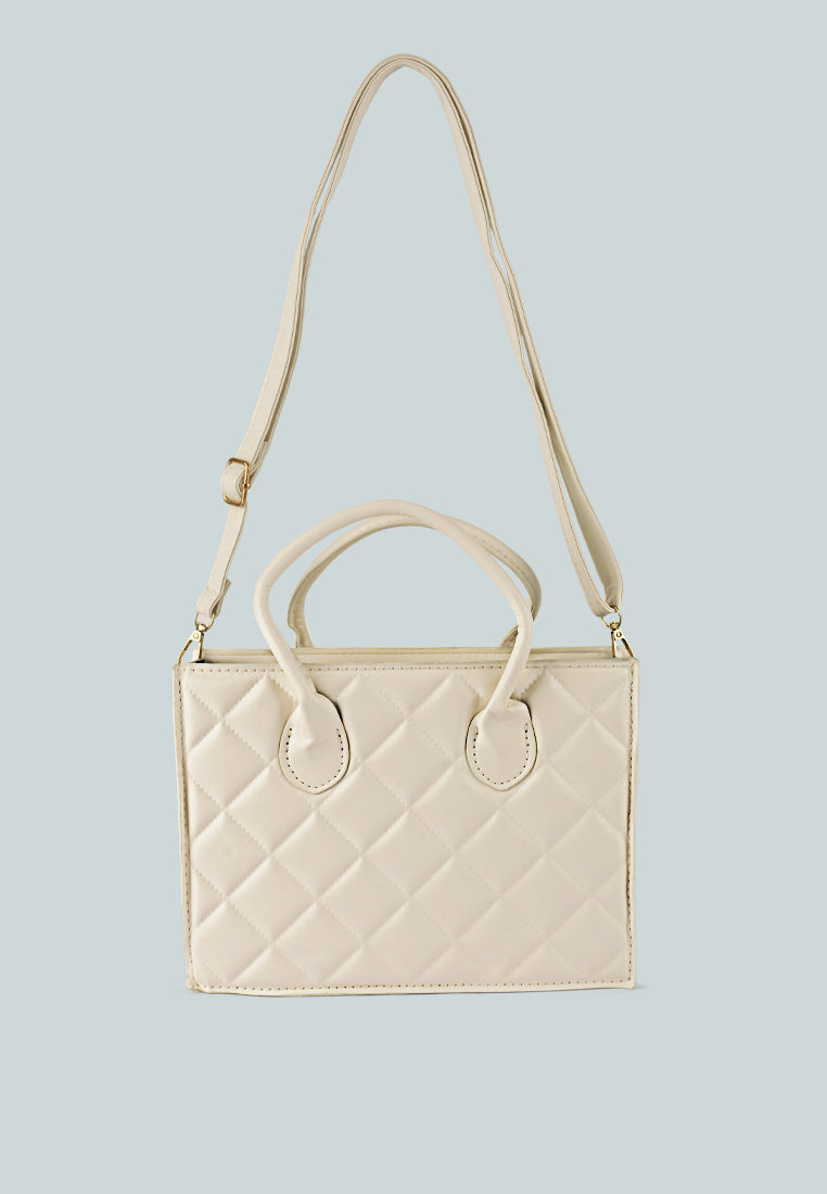 quilted structure hand bag#color_off-white