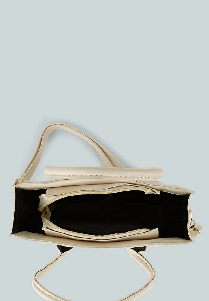 quilted structure hand bag#color_off-white