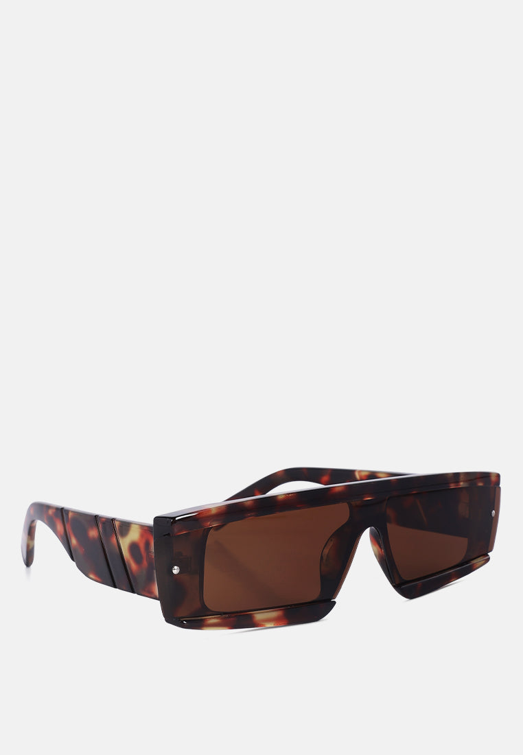 rectangle sunglasses#color_brown