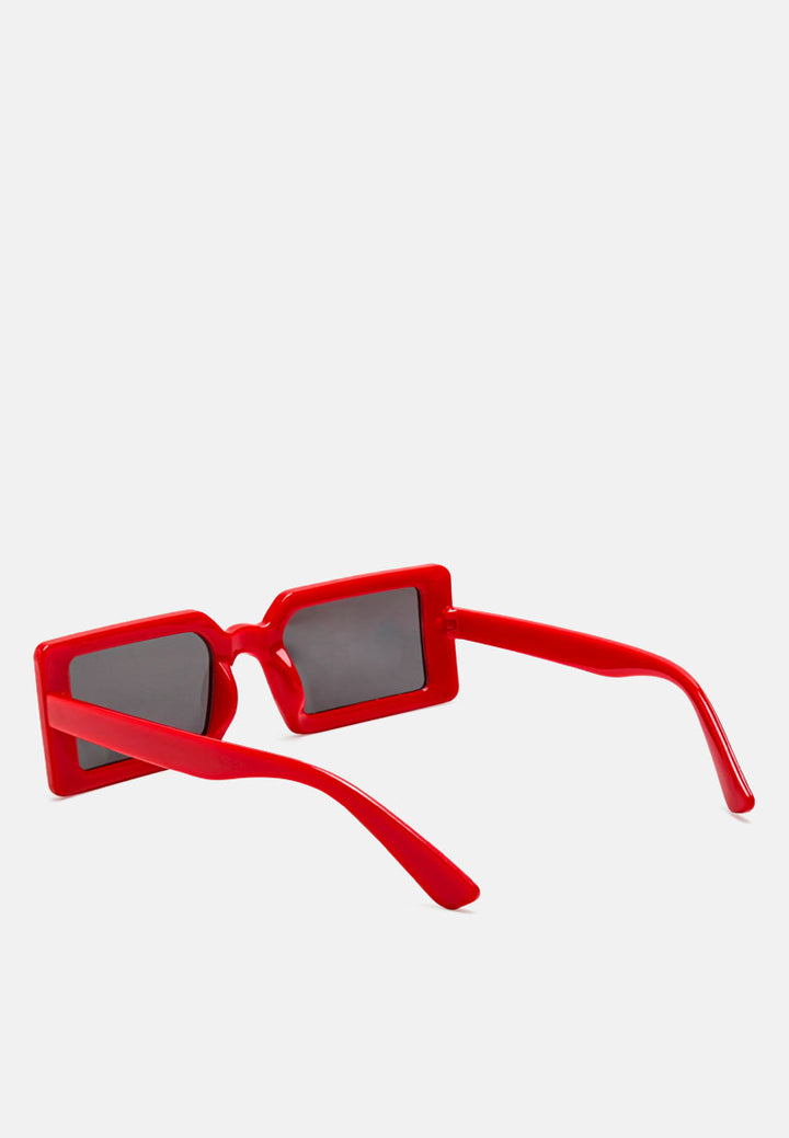 rectangular frame sunglasses#color_red