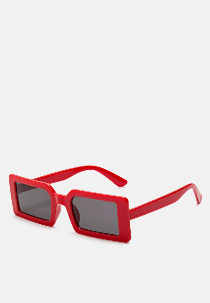 rectangular frame sunglasses#color_red