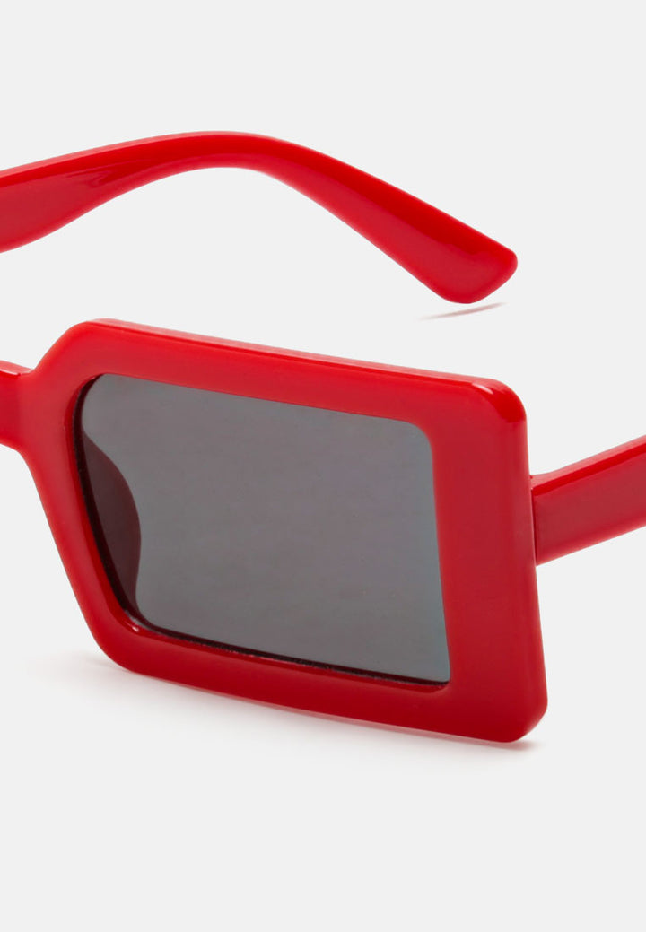 rectangular frame sunglasses#color_red