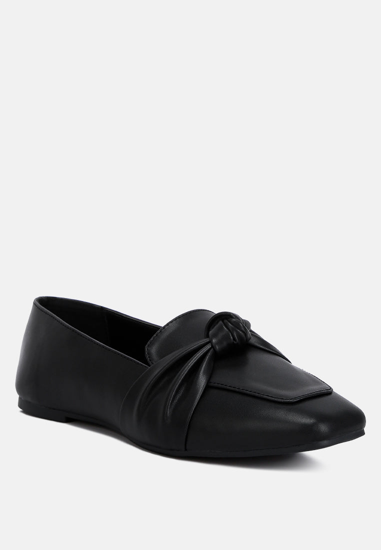 recycled faux leather flat loafers by ruw#color_black