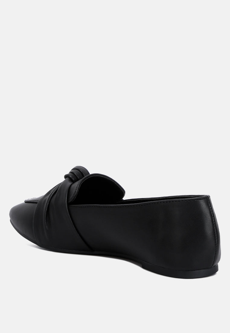 recycled faux leather flat loafers by ruw#color_black