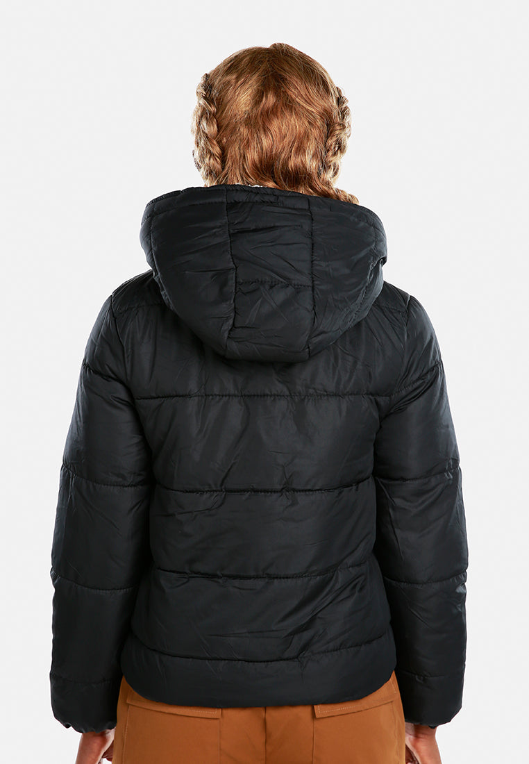 refreshing breasted puffer jacket by ruw#color_black