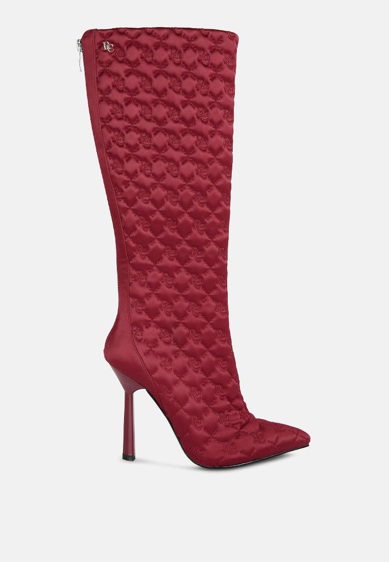rhapsody monogram stiletto calf boots#color_burgundy