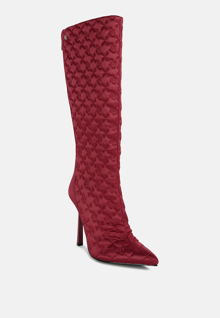 rhapsody monogram stiletto calf boots#color_burgundy