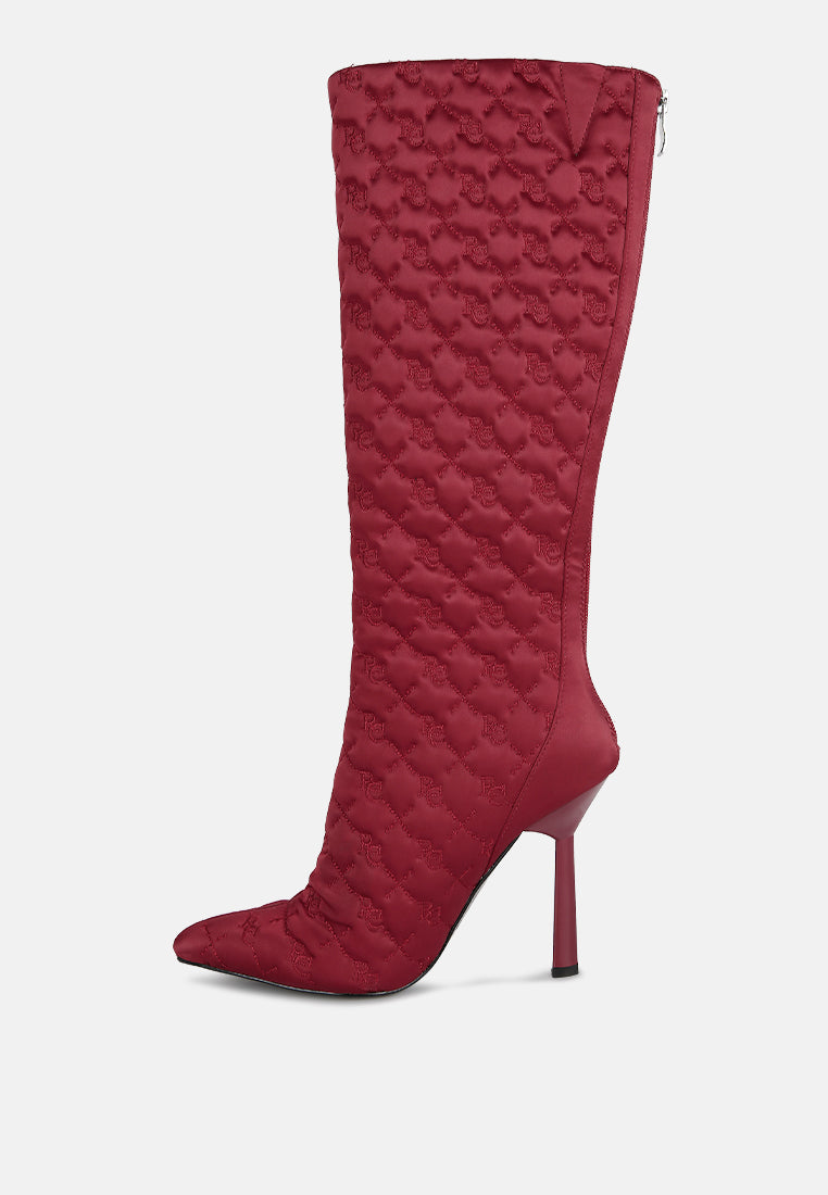 rhapsody monogram stiletto calf boots#color_burgundy