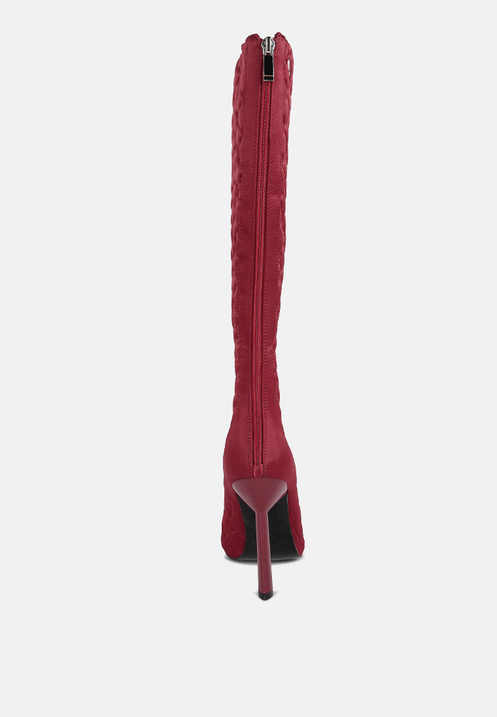 rhapsody monogram stiletto calf boots#color_burgundy