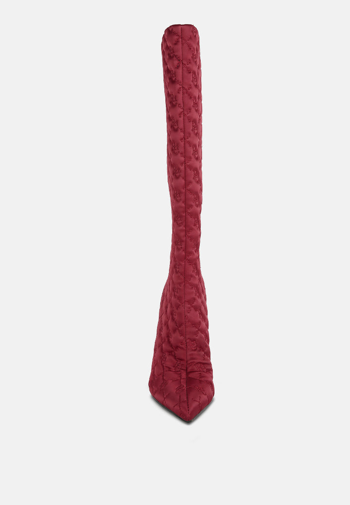 rhapsody monogram stiletto calf boots#color_burgundy