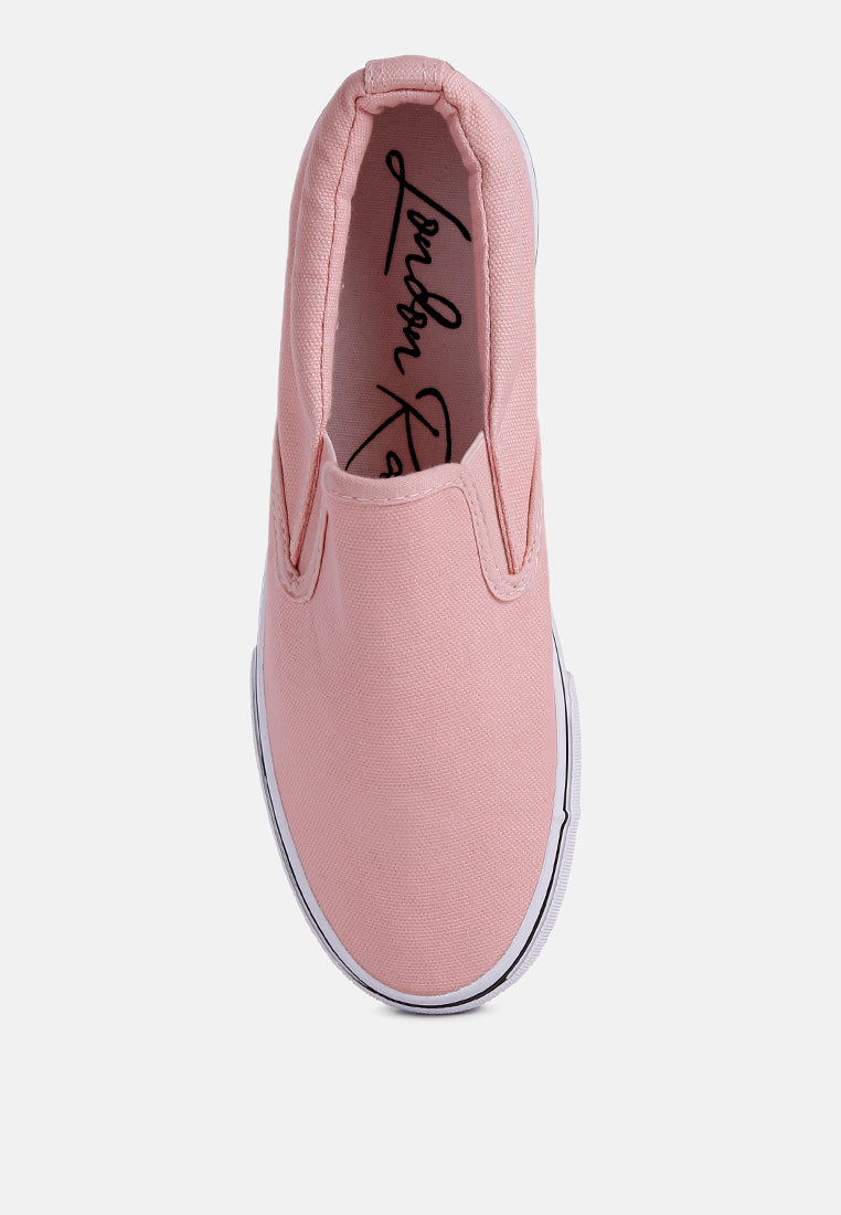 riddler pink slip on canvas sneakers#color_pink