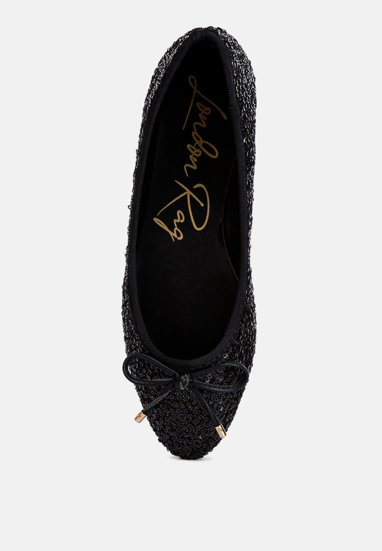 ringo sequin embellished ballet flats by ruw#color_black