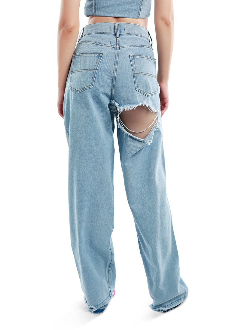 ripped wide leg denim trousers by ruw#color_jeans-blue