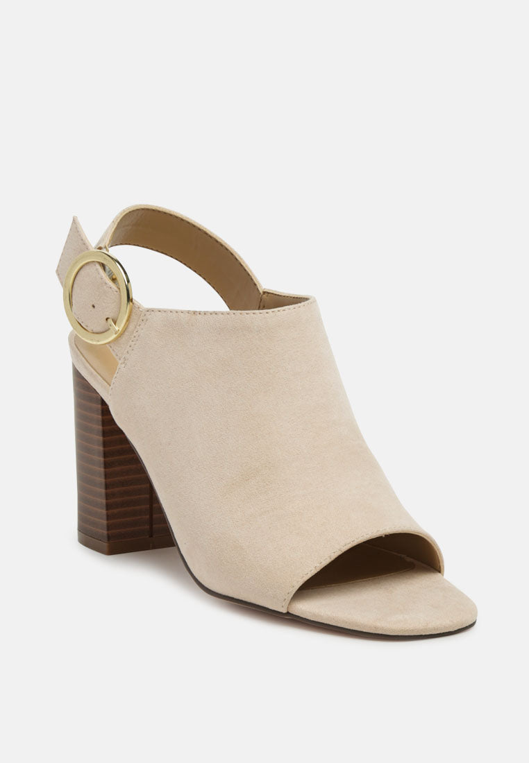 stacked block heel faux suede sandals by ruw#color_blush