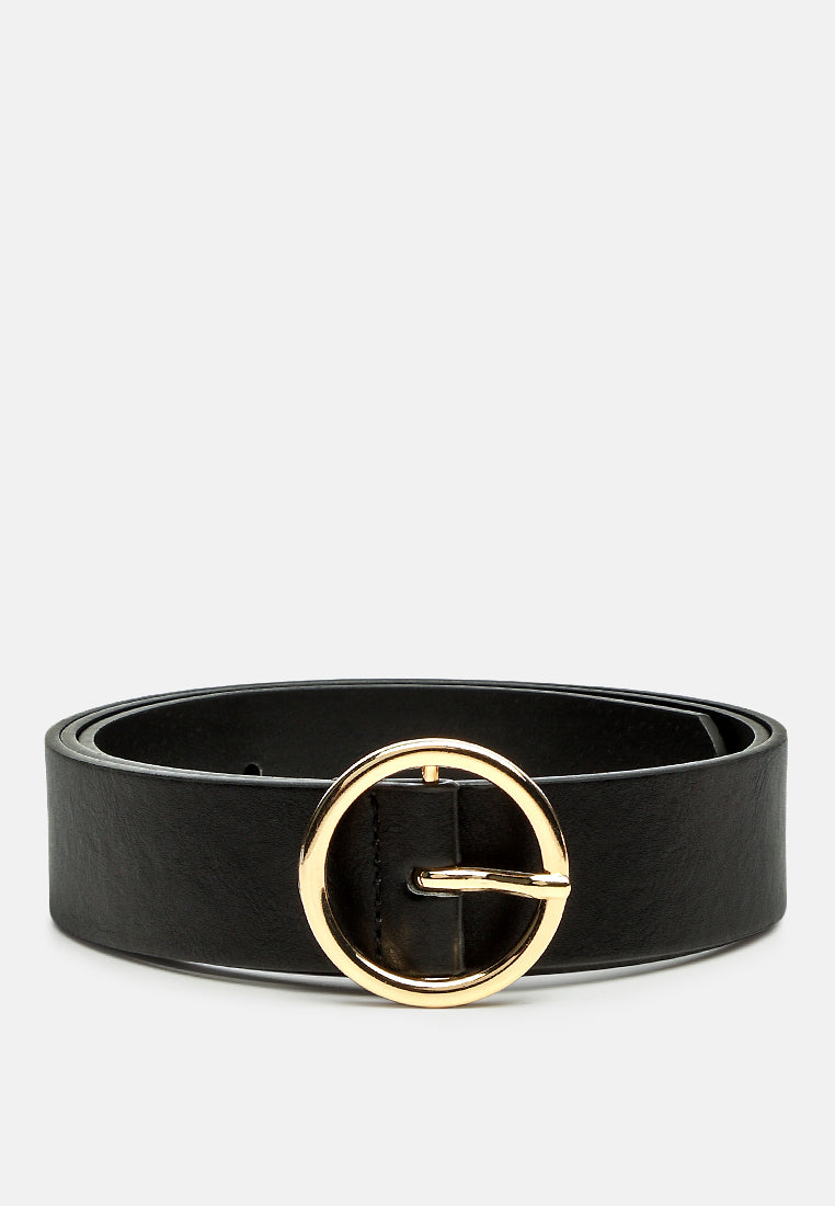 roundabout runway solid casual belt#color_black