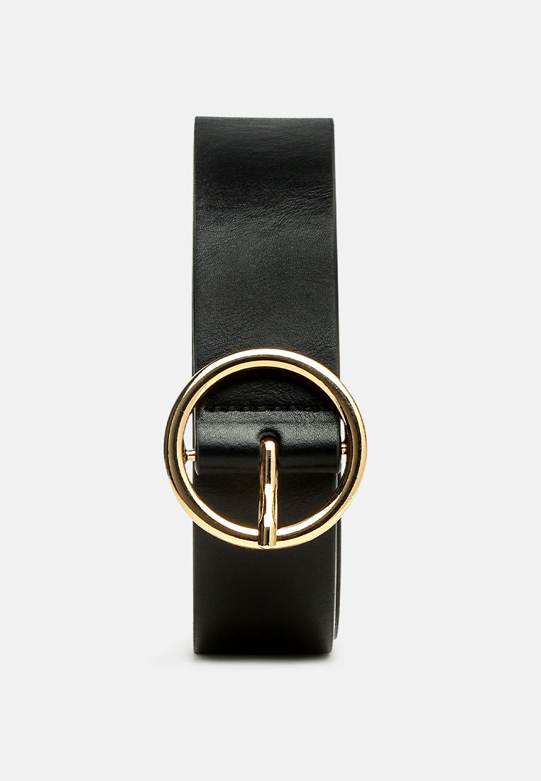 roundabout runway solid casual belt#color_black