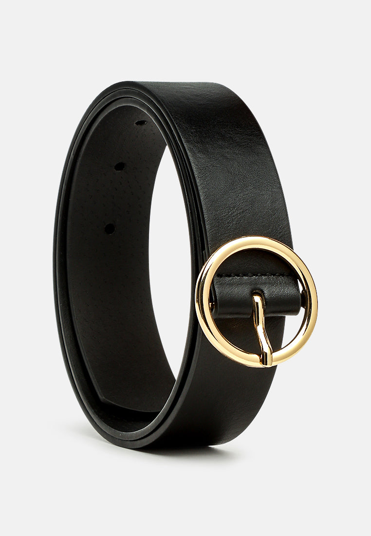 roundabout runway solid casual belt#color_black