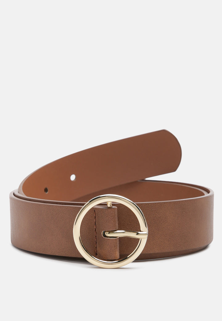 roundabout runway solid casual belt#color_brown