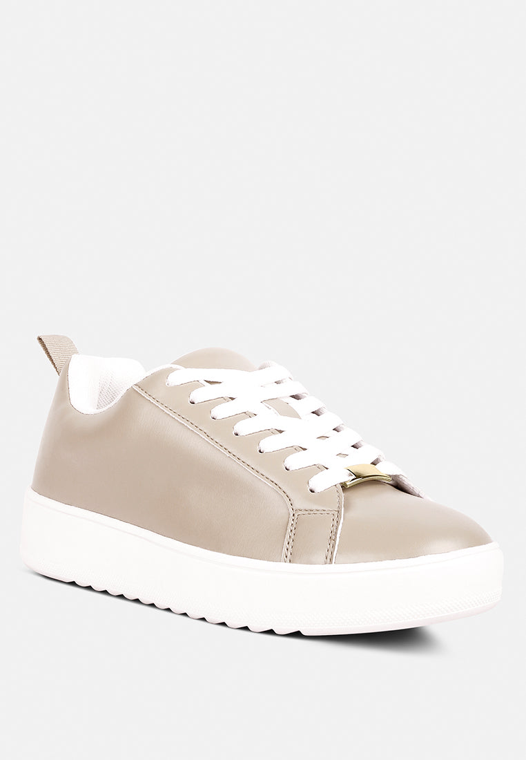 rouxy faux leather sneakers#color_taupe