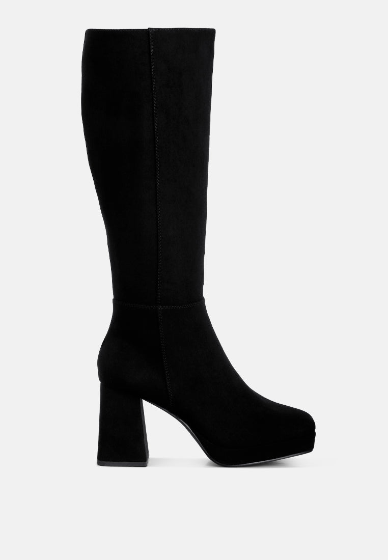 ryo calf-length micro suede boots#color_black