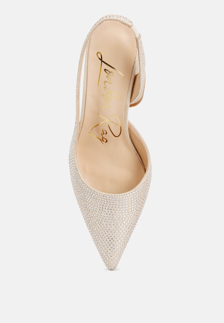 saranna rhinestone embellished suede heel sandals#color_beige