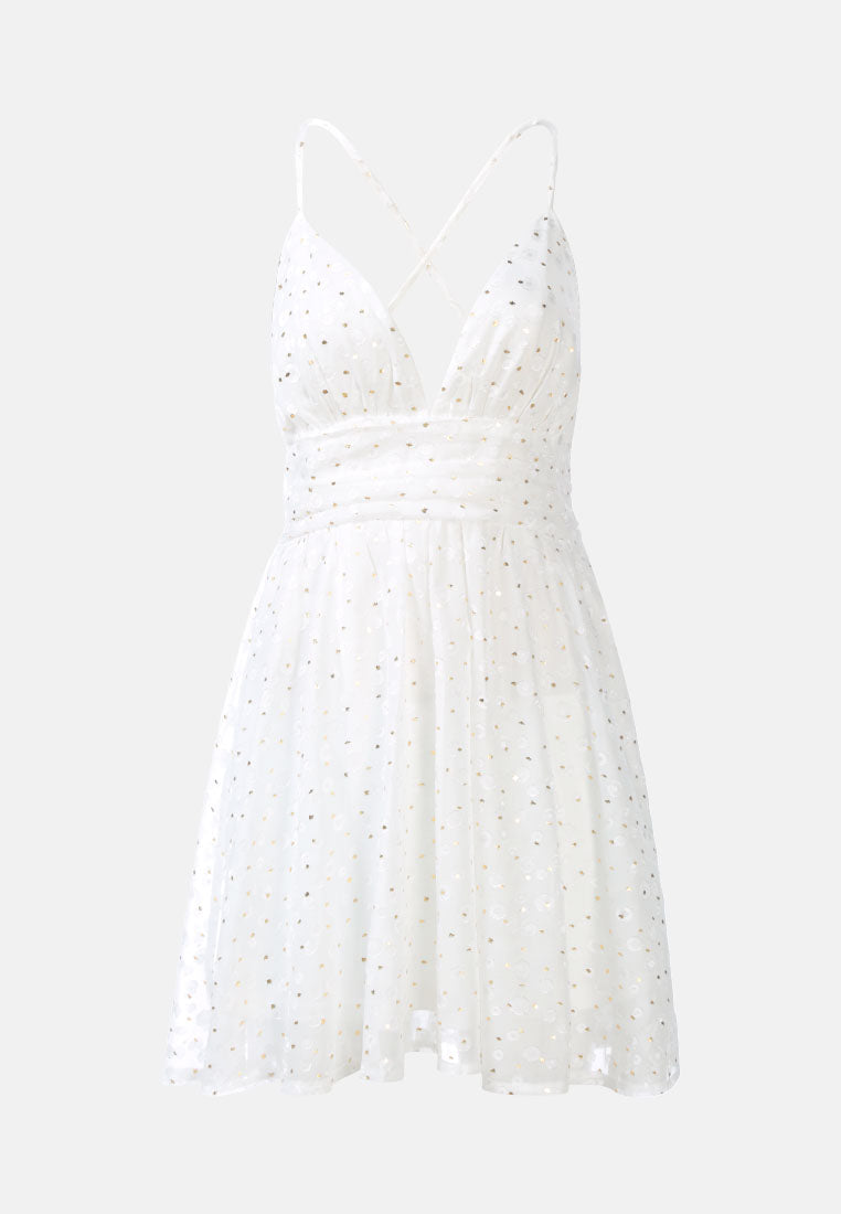 schiffley short fit and flare dressby ruw#color_off-white