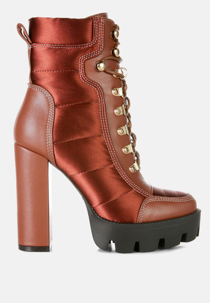 scotch high heel quilted satin biker boots#color_tan