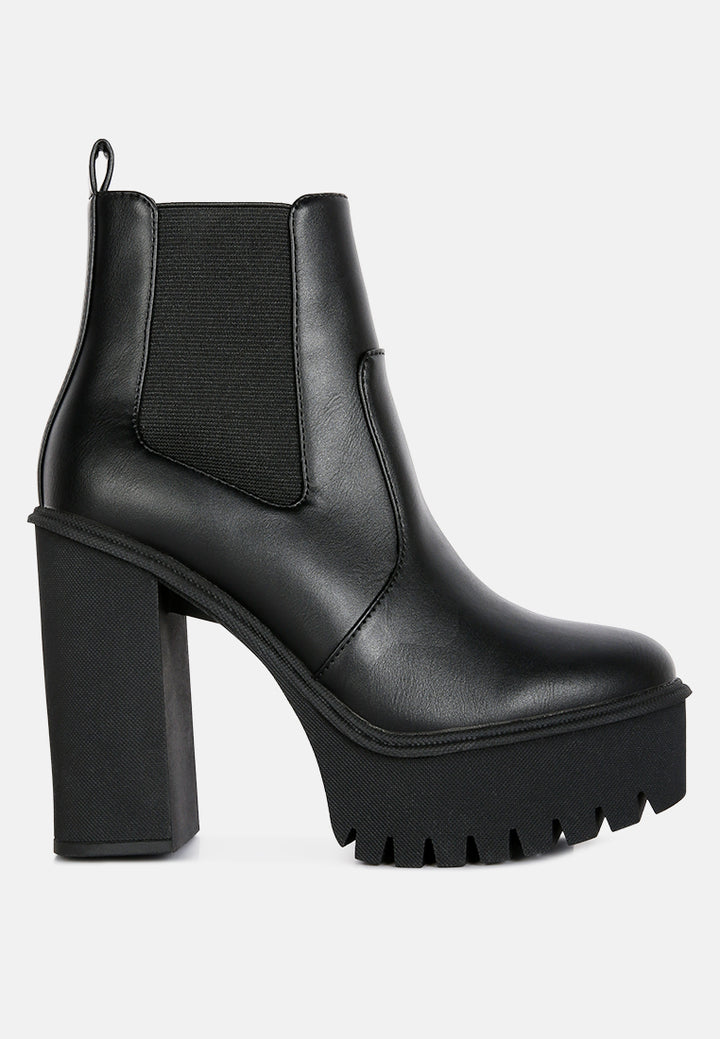 shasha high platform block heel chelsea boots#color_black