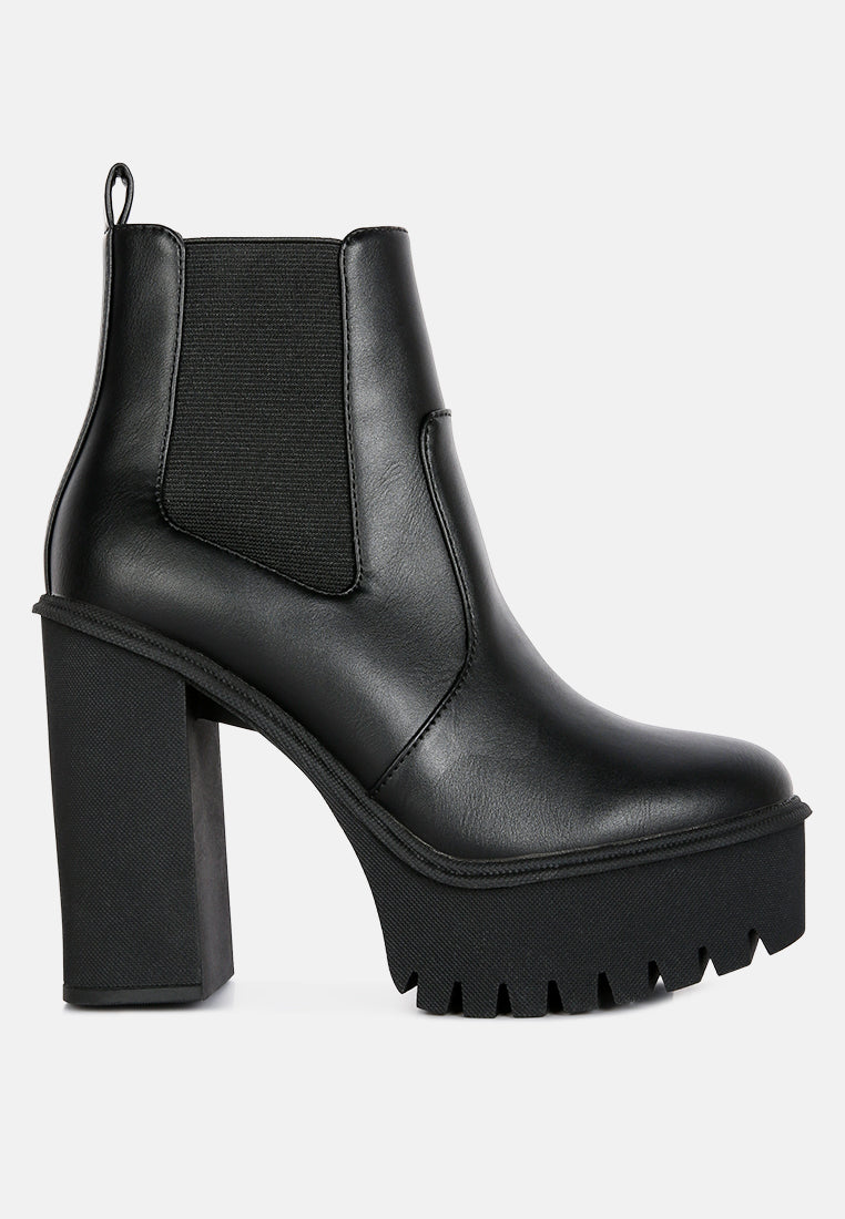 high platform block heel chelsea boots by ruw#color_black