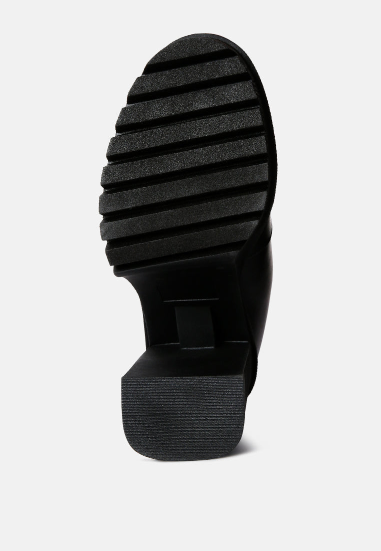 shasha high platform block heel chelsea boots#color_black