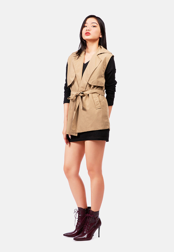 short epaulette trench coat#color_khaki