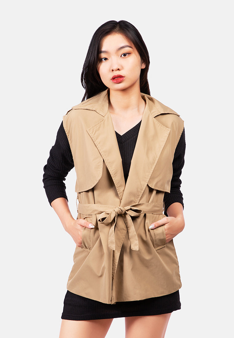 short epaulette trench coat#color_khaki