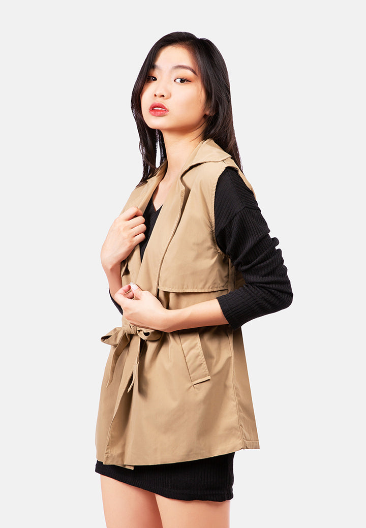 short epaulette trench coat#color_khaki