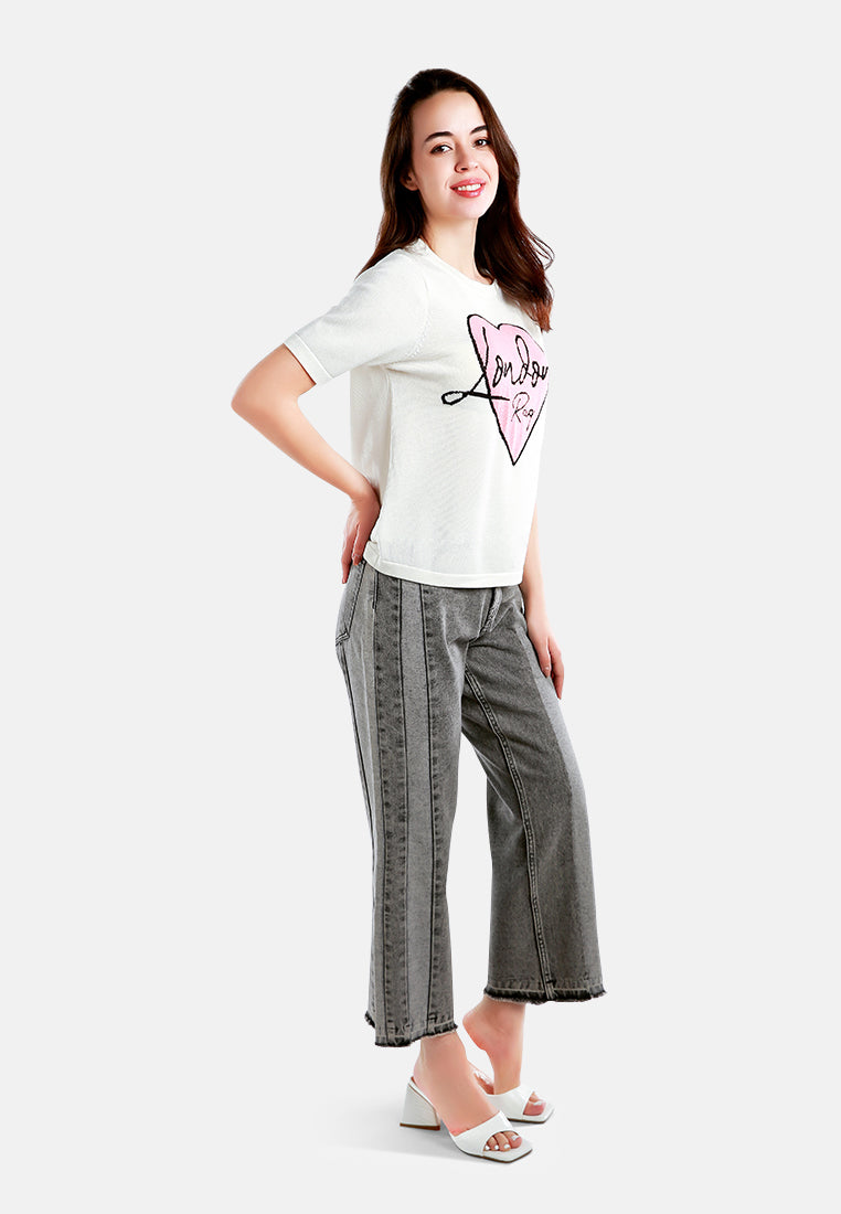 side stripe wide leg jeans#color_grey