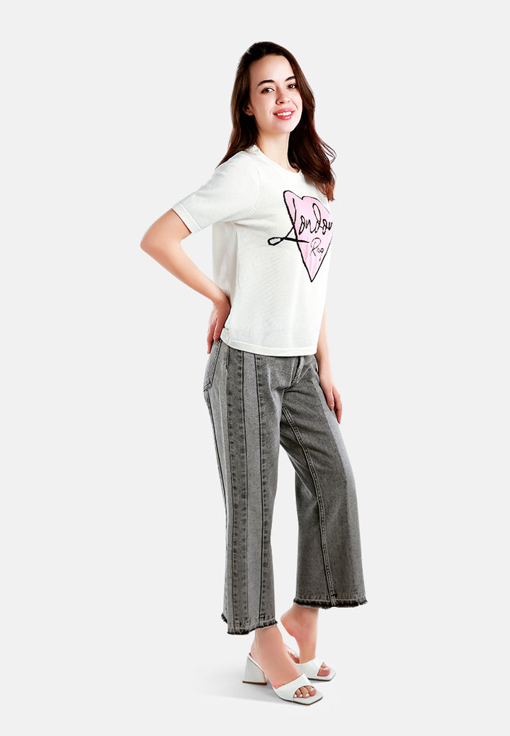 side stripe wide leg jeans#color_grey