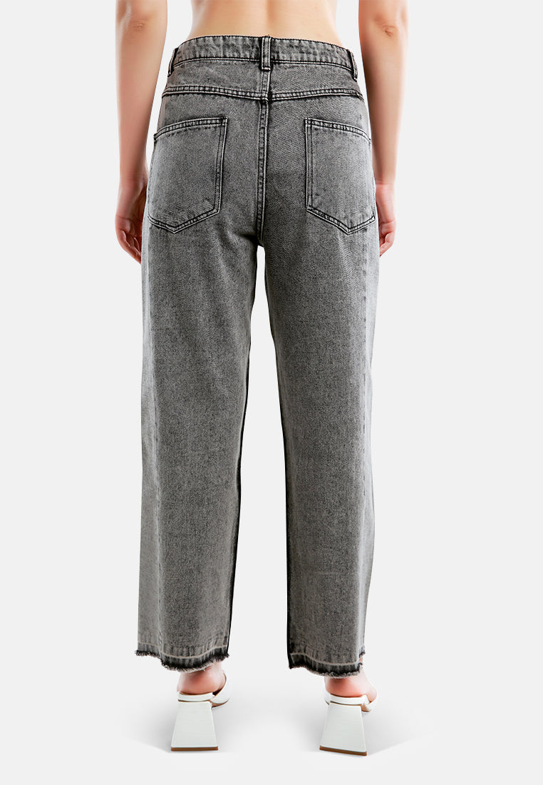 side stripe wide leg jeans#color_grey