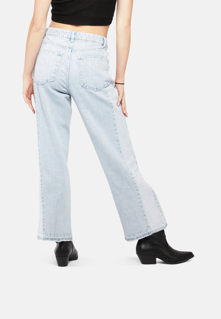 side stripe wide leg jeans#color_light-blue