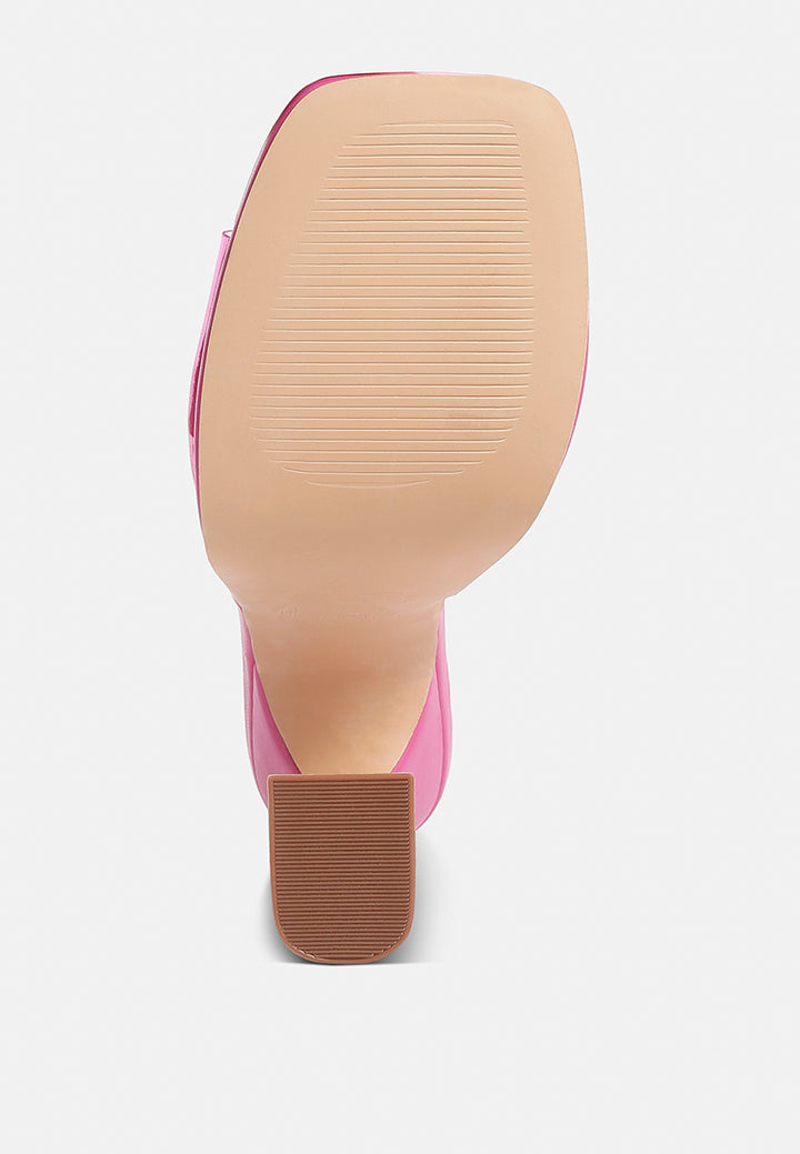 skyhigh clear strap block heel sandals by ruw#color_pink
