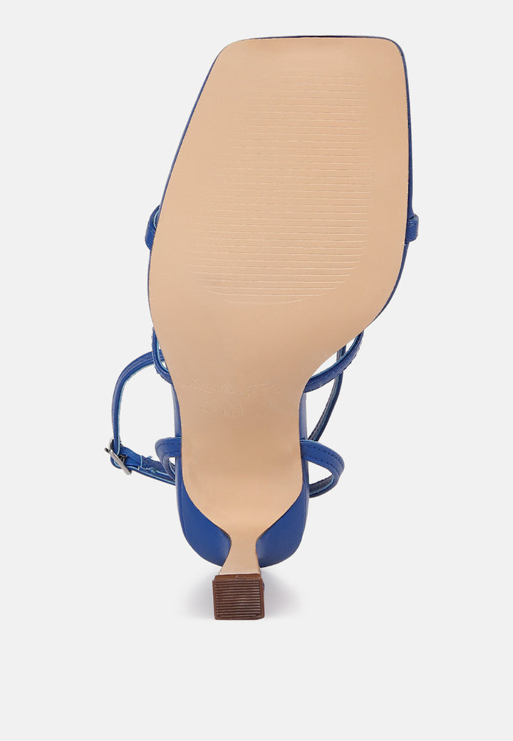 skyline mid heeled ankle strap sandals#color_blue