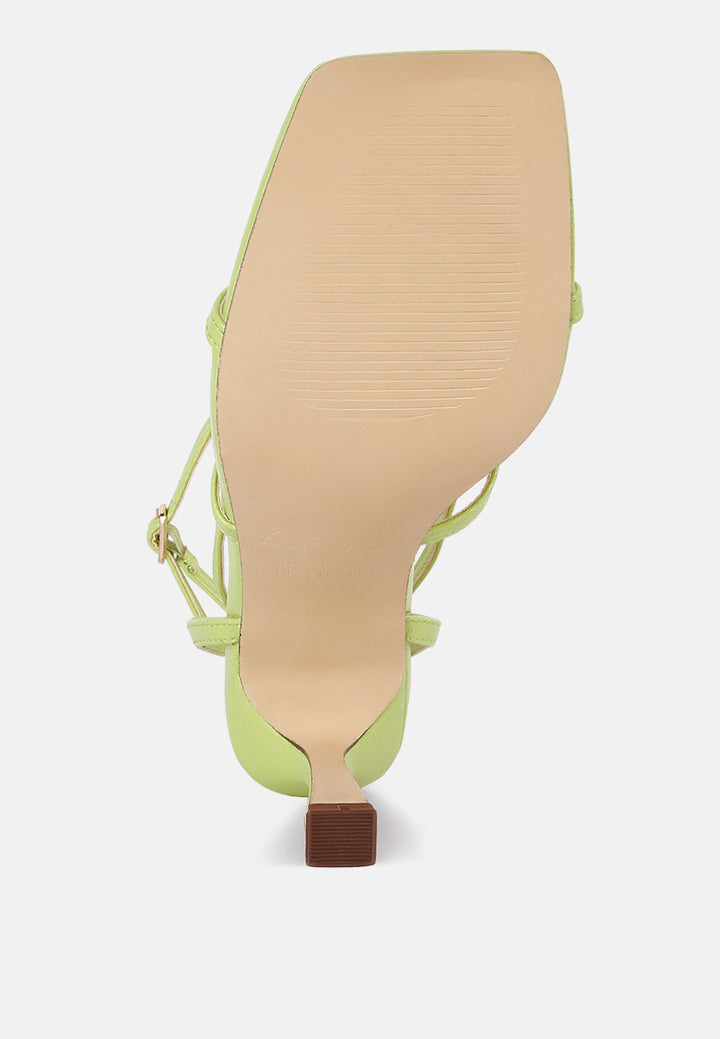 skyline mid heeled ankle strap sandals#color_green