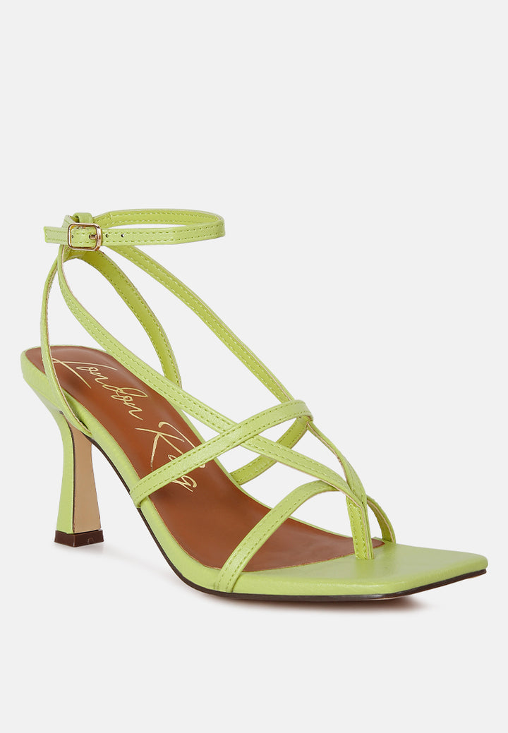 skyline mid heeled ankle strap sandals#color_green