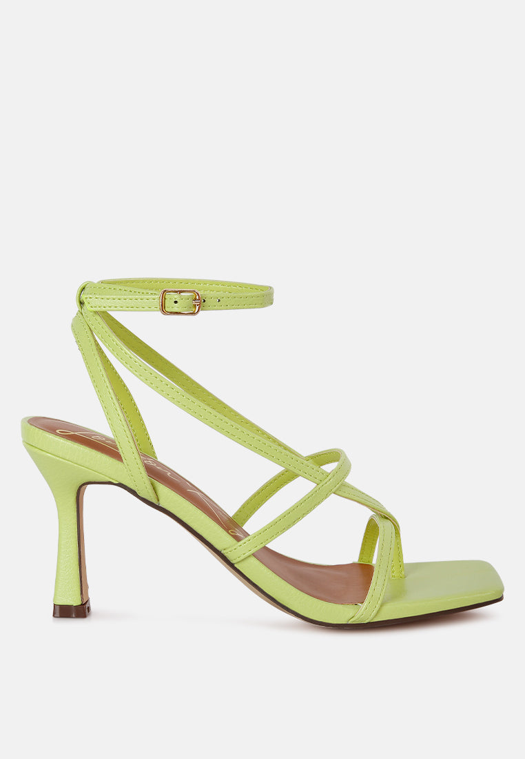 skyline mid heeled ankle strap sandals#color_green