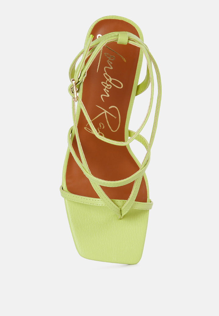 skyline mid heeled ankle strap sandals#color_green