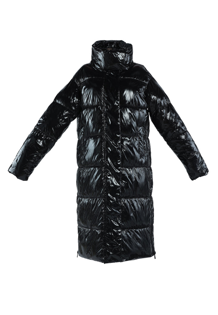 long puffer jacket#color_black