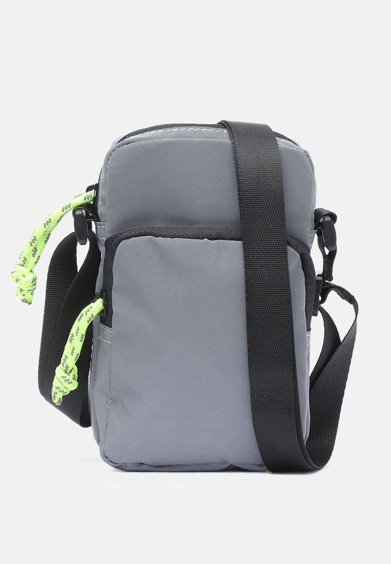 sling bag with two compartments#color_grey