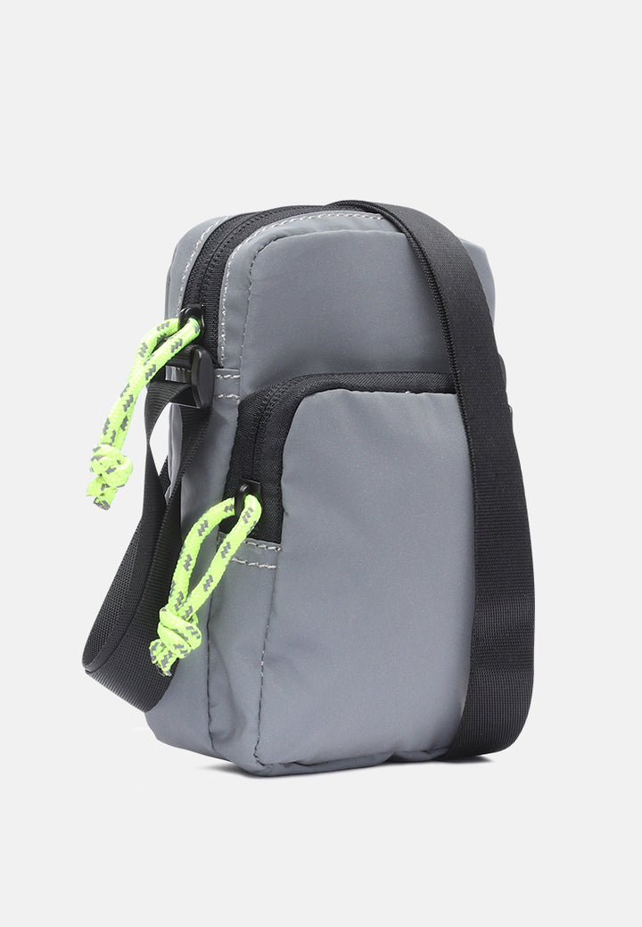 sling bag with two compartments#color_grey