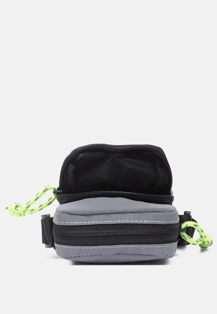 sling bag with two compartments#color_grey