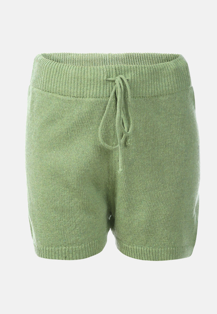 slip-into knitted shorts#color_green